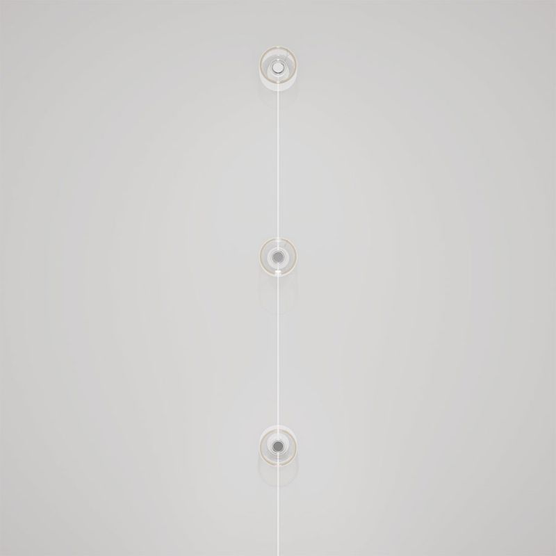 Spostaluce-Wandlampe mit Stecker und 3 Ghost-Glühbirnen Textilkabel RC01