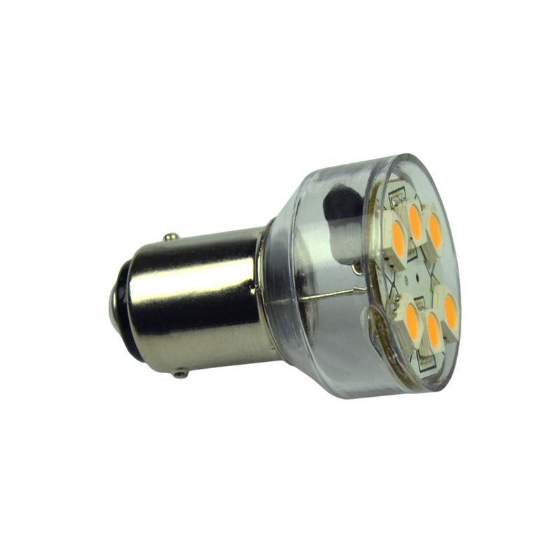 Ba15d 12V AC/DC LED Leuchtmittel 1W 100lm 3000K 10-30VDC 10-18VAC