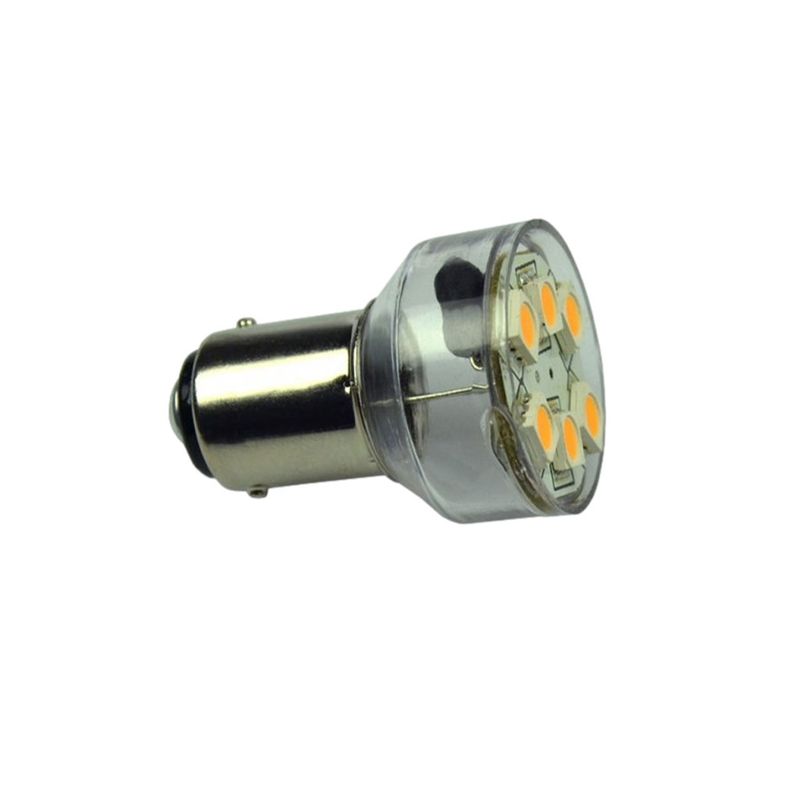 Ba15d 12V AC/DC LED Leuchtmittel 1W 120lm 6500K 10-30VDC 10-18VAC