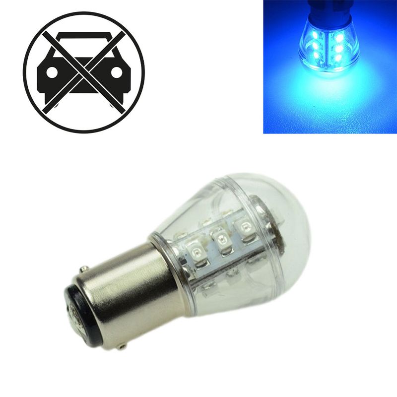 Ba15d 12V AC/DC LED Leuchtmittel 0,9W 18lm Blau 450-470nm nm 10-30VDC 10-18VAC