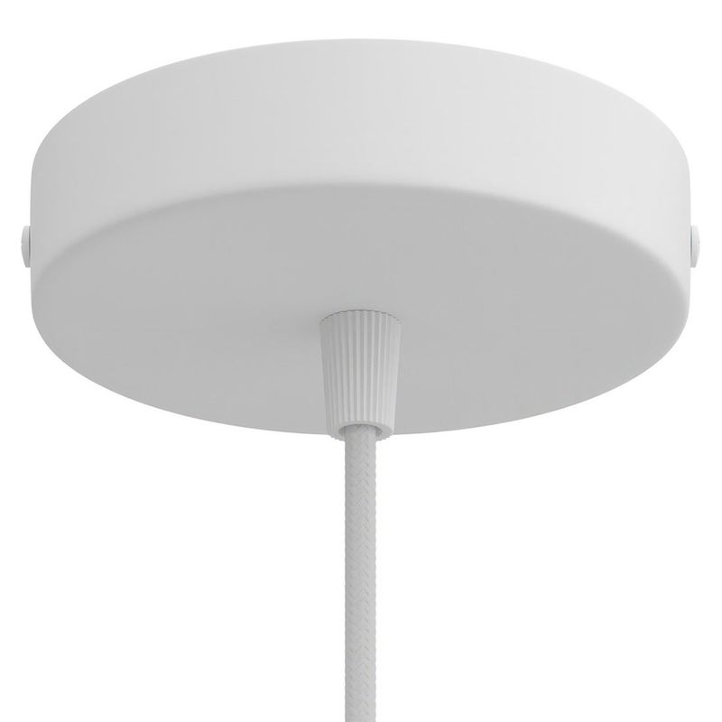 Lampenbaldachin Ø 120mm Kit aus Metall | Mattweiß