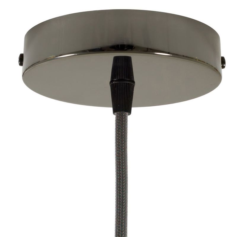 Lampenbaldachin Ø 120mm Kit aus Metall | Schwarz Perle