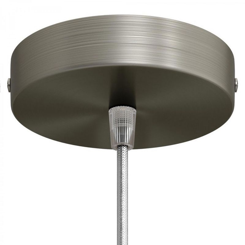 Lampenbaldachin Ø 120mm Kit aus Metall | Titan satiniert