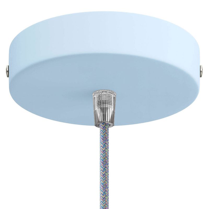 Lampenbaldachin Ø 120mm Kit aus Metall | zartes Blau