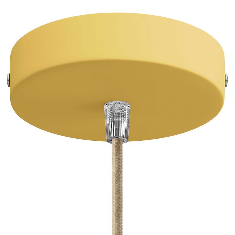 Lampenbaldachin Ø 120mm Kit aus Metall | Senfgelb