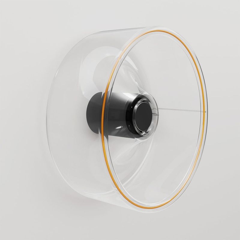 Wandleuchte/Deckenleuchte Ghost G02 CRI90 E27 6W 500Lm 2200K dimmbar konisch Transparent LED Glühbirne schwarze Fassung