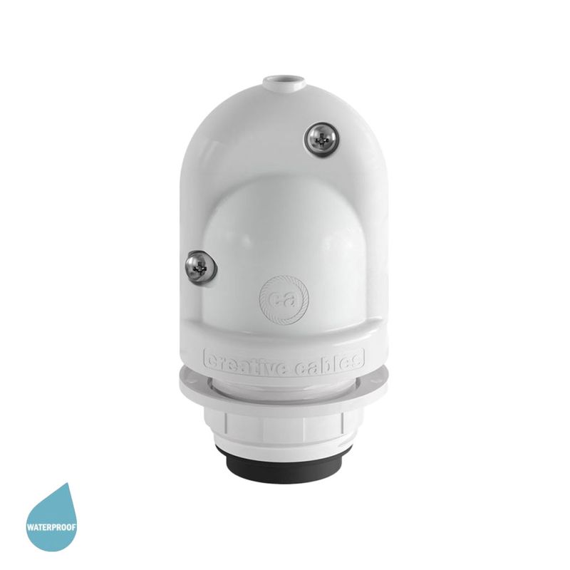 EIVA  wiederverdrahtbare Lampenfassung Weiss E27 IP65 Outdoor Außenbeleuchtung