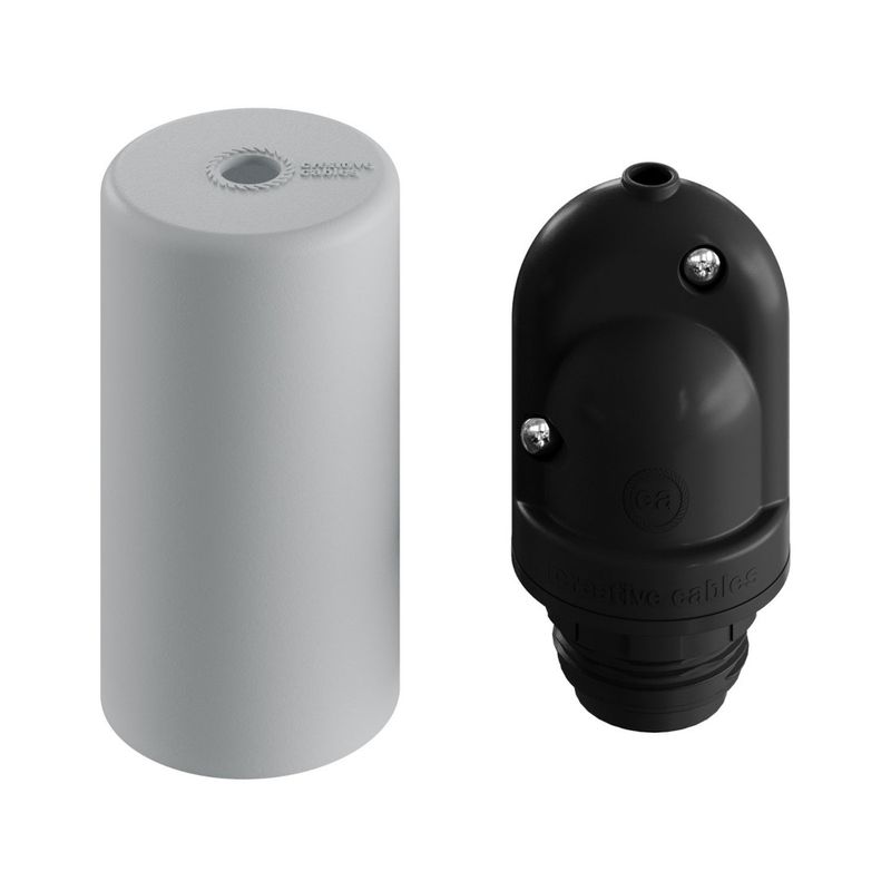 EIVA Elegant Lampenfassung Kit Silikon Eisgrau E27 IP65 Outdoor Außenbeleuchtung