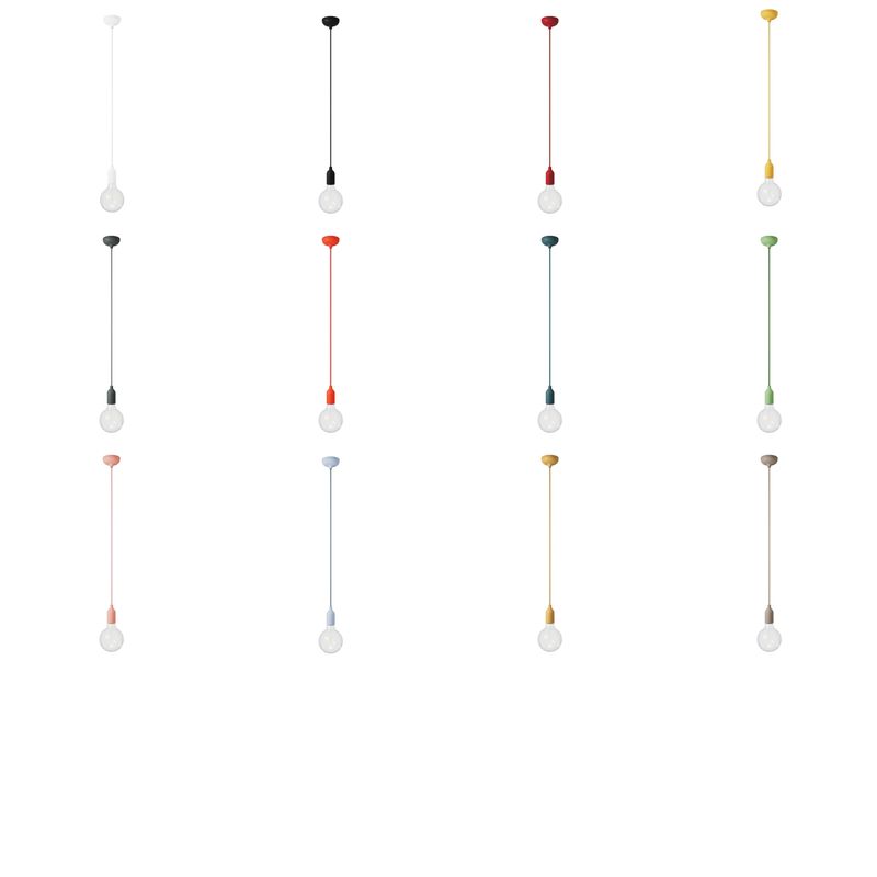 👉 Pendelleuchte Silikon E27 Ø125mm LED G125 4W – 12 Farben