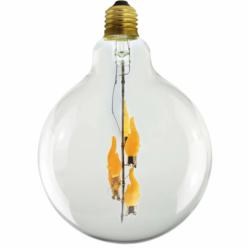 55798 LED Globe 125 Fire-Flame down klar E27 1W 60lm 1800K