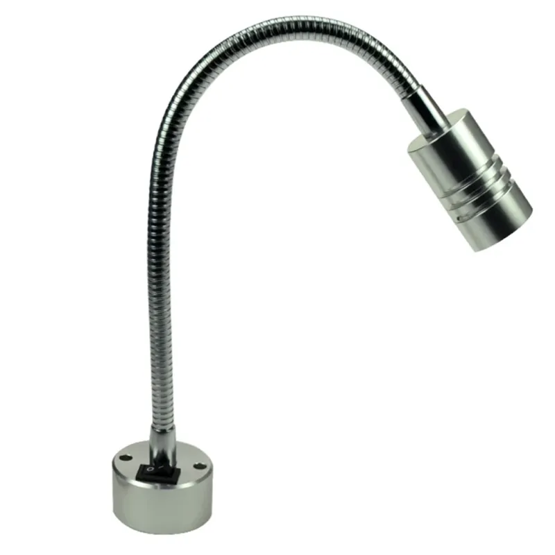 LED-Schwanenhalsaufbauleuchte / Leseleuchte 12–24 V 2 W 3000 K warmweiß