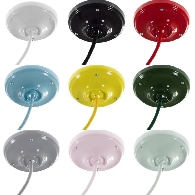 Creative-Cables Porzellan Lampenbaldachin Ø105 mm – 9 Farben