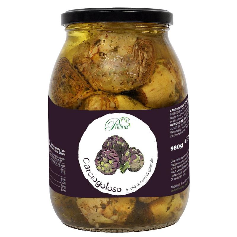 Ganze  Artischockenherzen in Öl –  (980g)