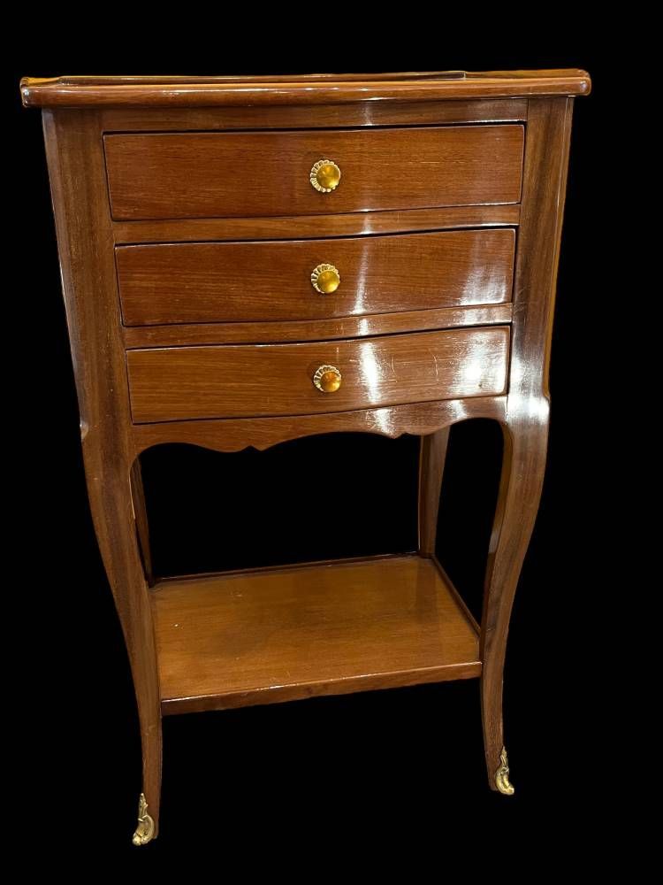 Paire De Tables De Chevet En Acajou. Epoque Fin XIXè Siècle