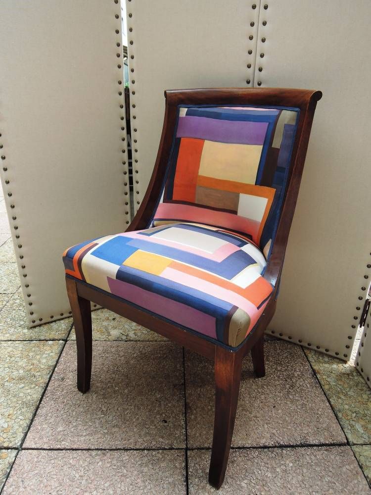 Paire de chaises en acajou. Epoque Restauration XIXè