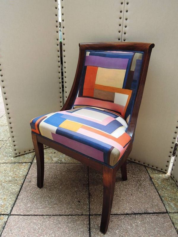Paire de chaises en acajou. Epoque Restauration XIXè