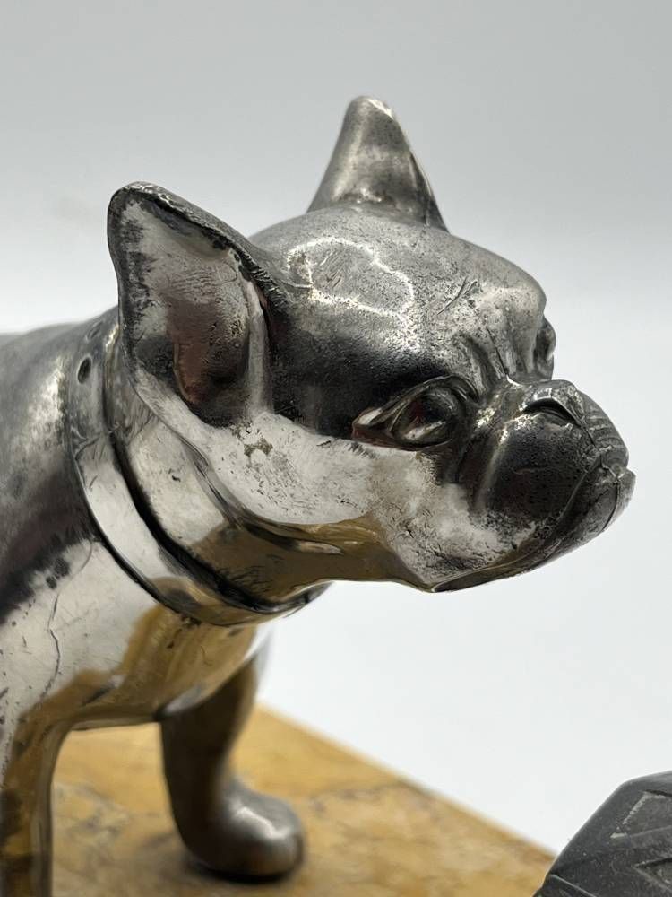 Encrier art déco, Bouledogue, Bulldog