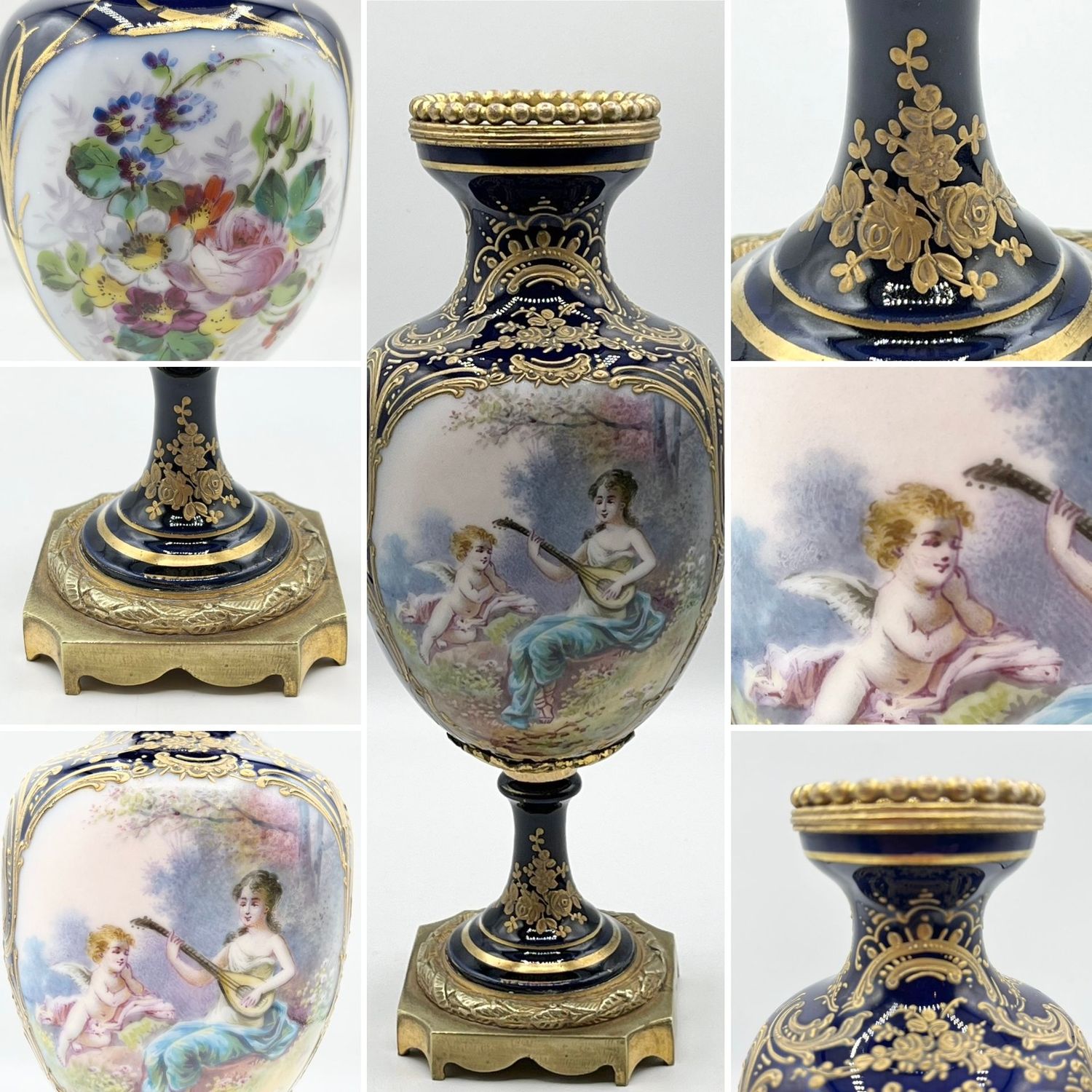 Vase En Porcelaine. Epoque Napoléon III  Porcelain Vase. Napoleon III Period