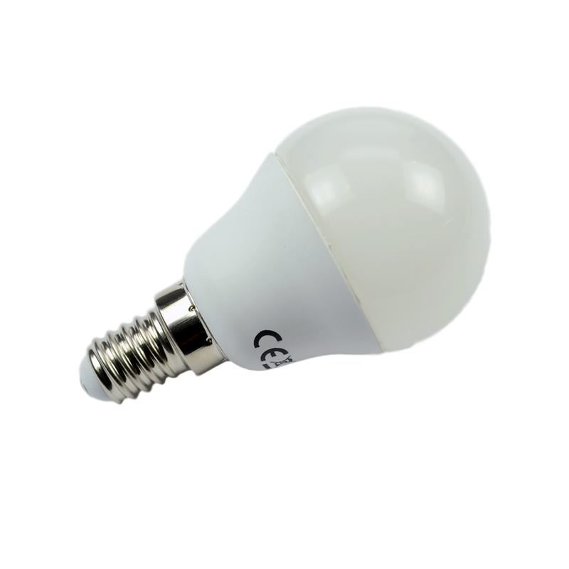 E14 AC/DC LED Miniglobe Ø45mm 3,7W 370lm 2700K 60-269V DC 85-265V AC 24h Notbeleuchtung
