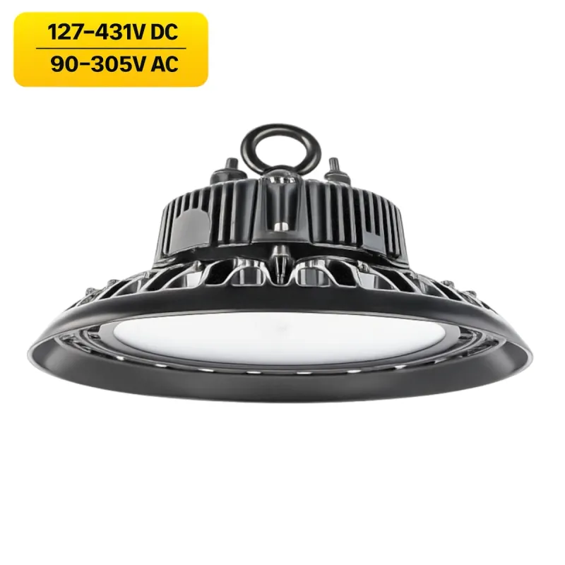 LED Hallenbeleuchtung AC/DC Notlicht Highbay Strahler 100W 14.000lm 4000K 90-305 V AC 127-431V DC