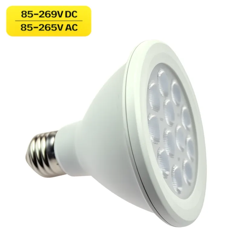 E27 AC/DC LED Leuchtmittel Spot PAR30 CRI95 11W  4000K 85-269VDC 85-265VAC Notbeleuchtung