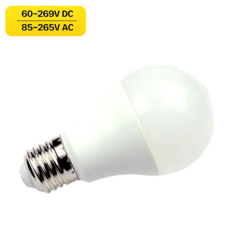 E27 AC/DC LED Leuchtmittel Globe 60 12W 1000lm 3000K 60-269VDC 85-265VAC Notbeleuchtung