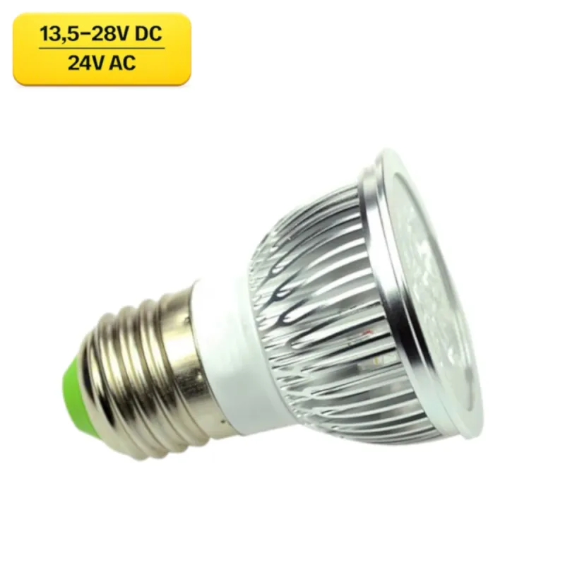 E27 AC/DC LED Spot 3,6W 360lm 2650K 13,5-28VDC 24VAC
