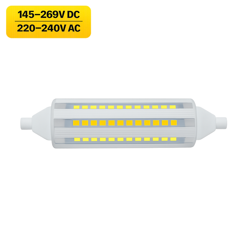 R7s AC/DC Ø29x118mm 13W LED Notlicht Stablampe 1300lm 3000K 145-269V DC 220-240V AC