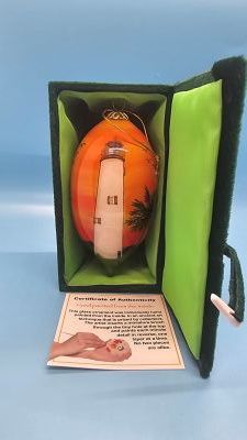 Orange Teardrop Hand Painted LH Ornament