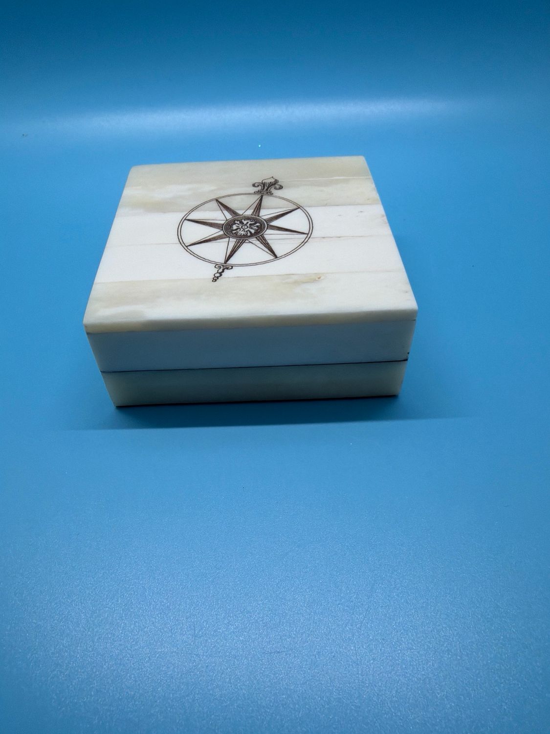 Compass Rose Scrimshaw Box