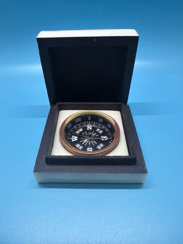 Compass Rose Scrimshaw Box