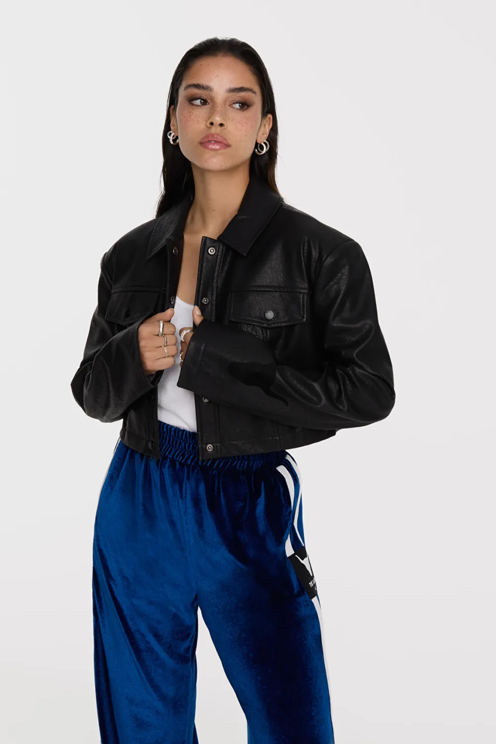 Alix faux leather Jacket Short black