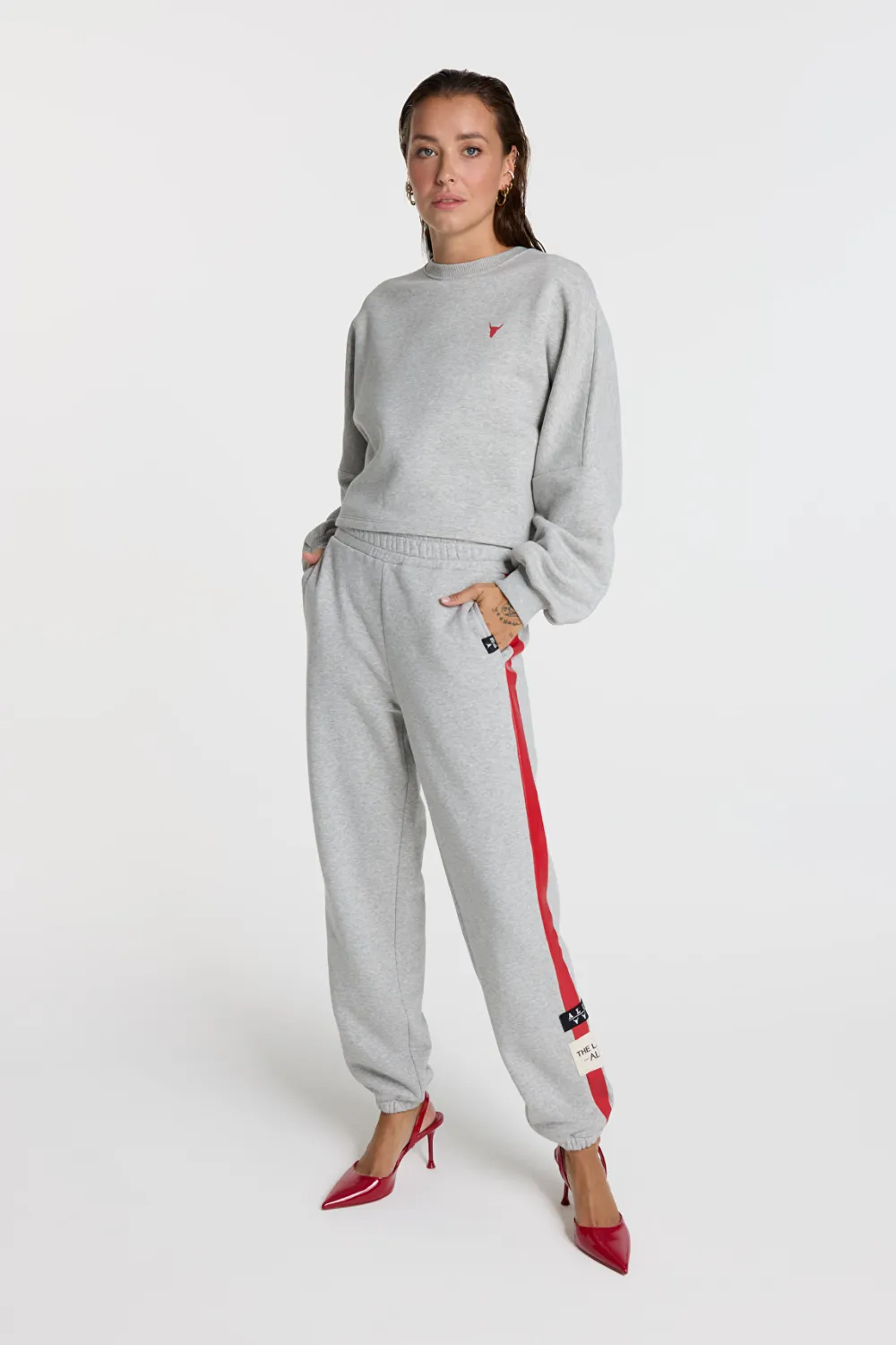 Alix stripe sweatpants grey