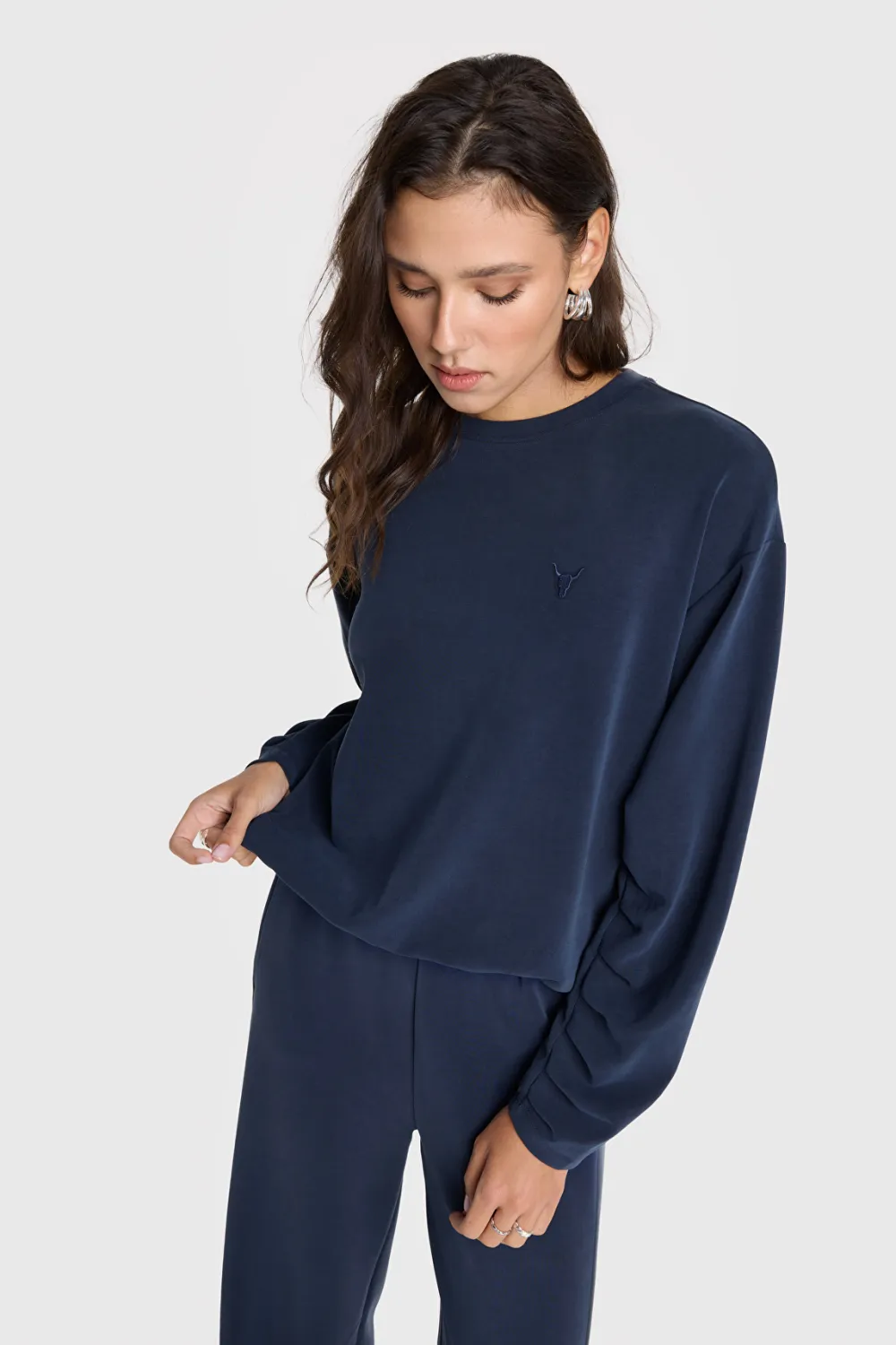 ladies knitted flowy fancy sweater