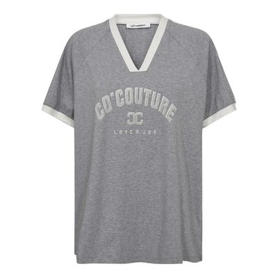 SiaraCC Oversize Sporty V-Tee Grey Offwhite