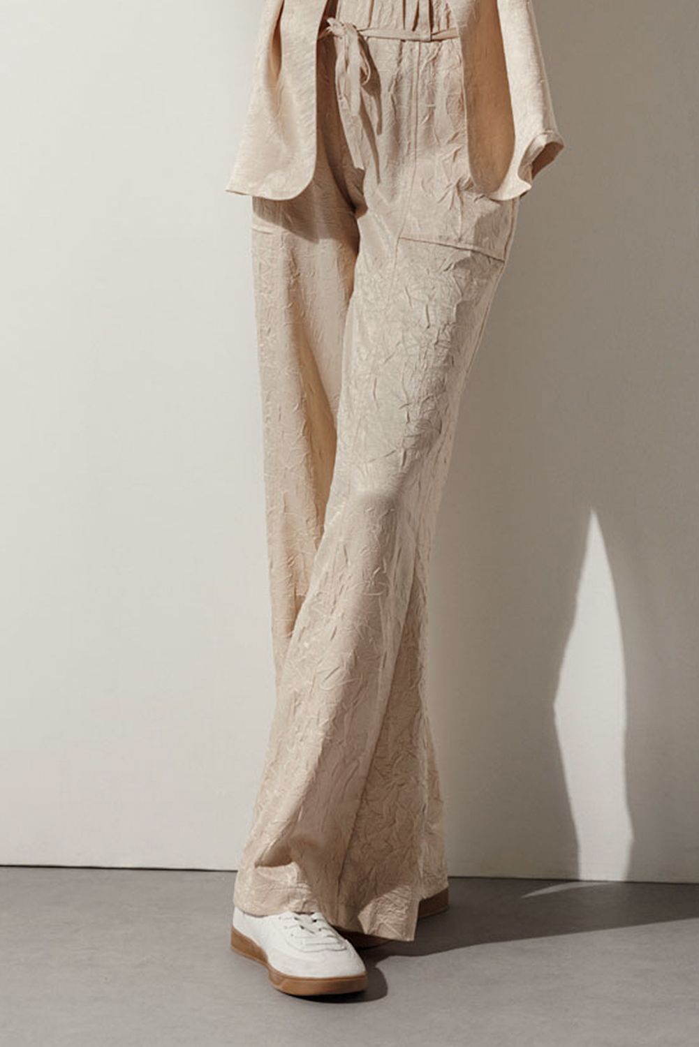Crinkled Satin Trousers
