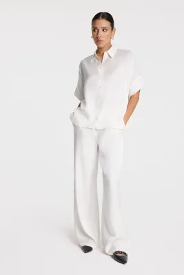 Alix ladies woven shine boxy blouse