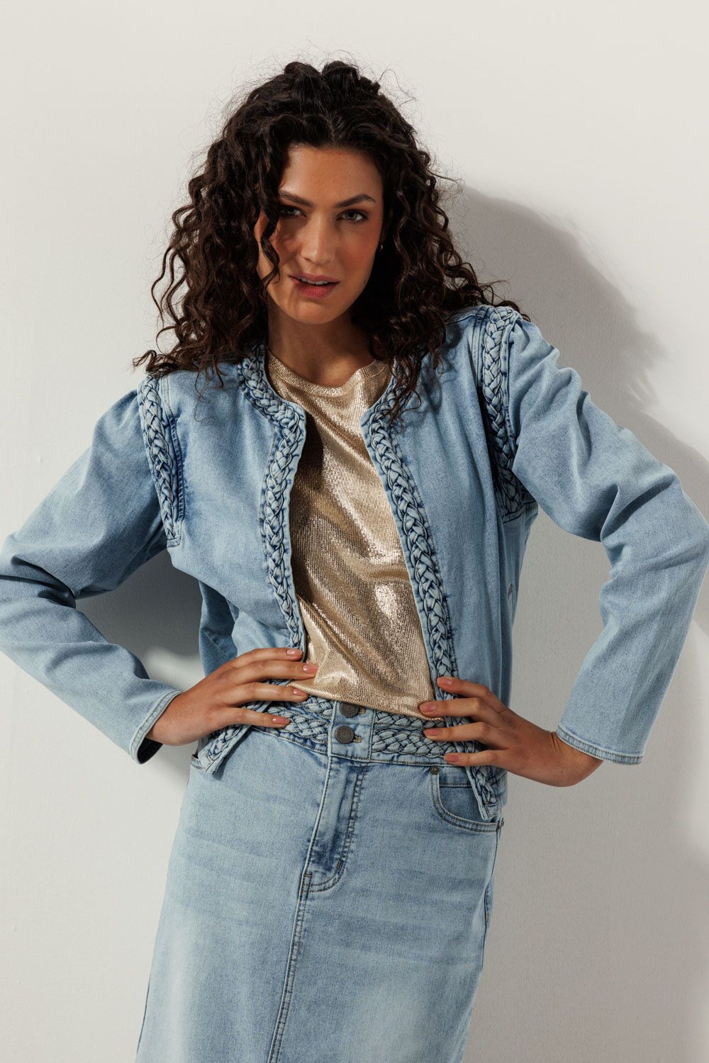 Braided-Detailed Jacket