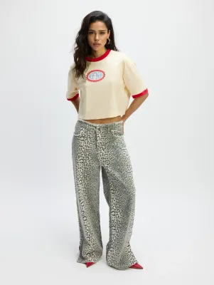 Refined Department ladies knitted cropped t-shirt MARLOWE
