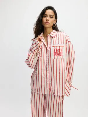 Refined Department ladies woven blouse with strings LARA