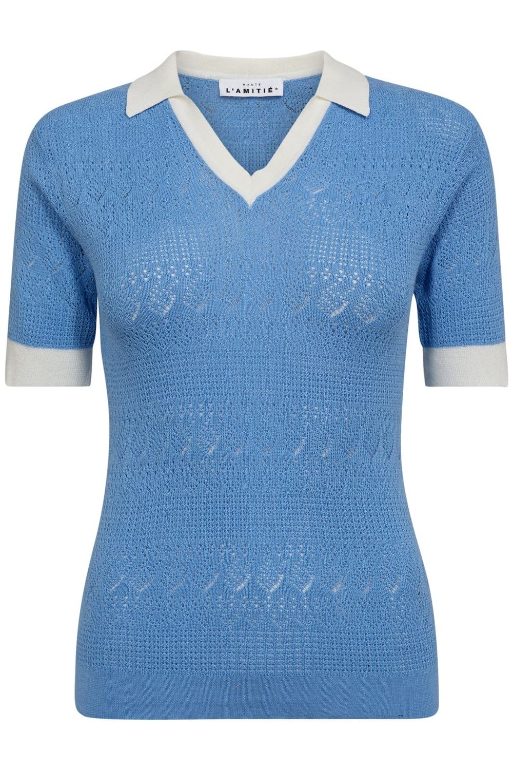 Pointelle Team Knit HL Pale Blue