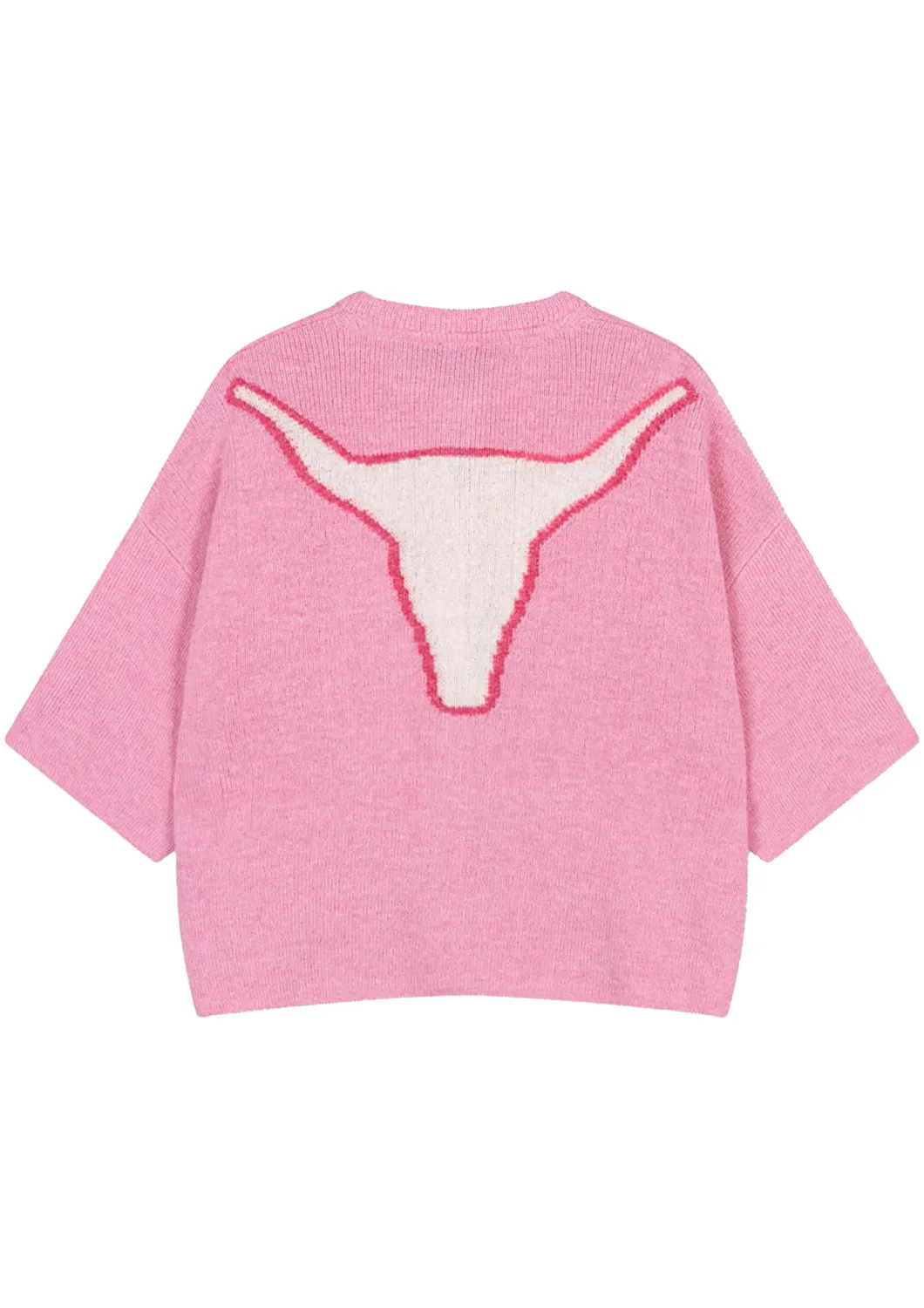 Ladies knitted cardigan bubblegum pink 2503741099