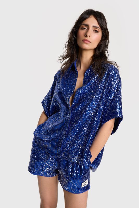 Alix ladies woven sequins top 2504982279