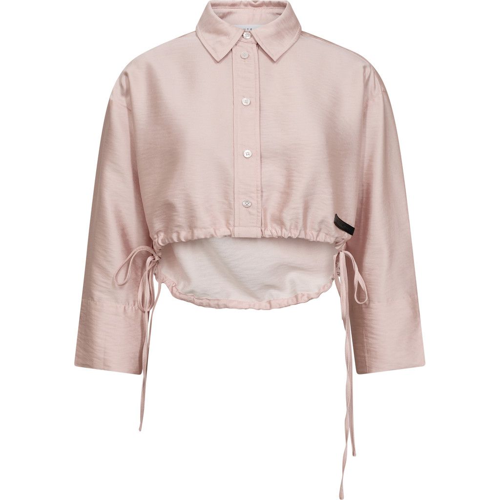 Breeze Crop Tie Shirt HL PALE ROSE