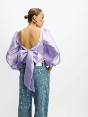 ladies woven satin top NALA