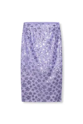ladies woven flower midi skirt JAYLA
