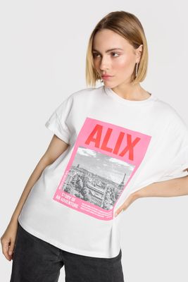 ladies knitted photoprint t-shirt