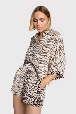 ladies woven mix blouse