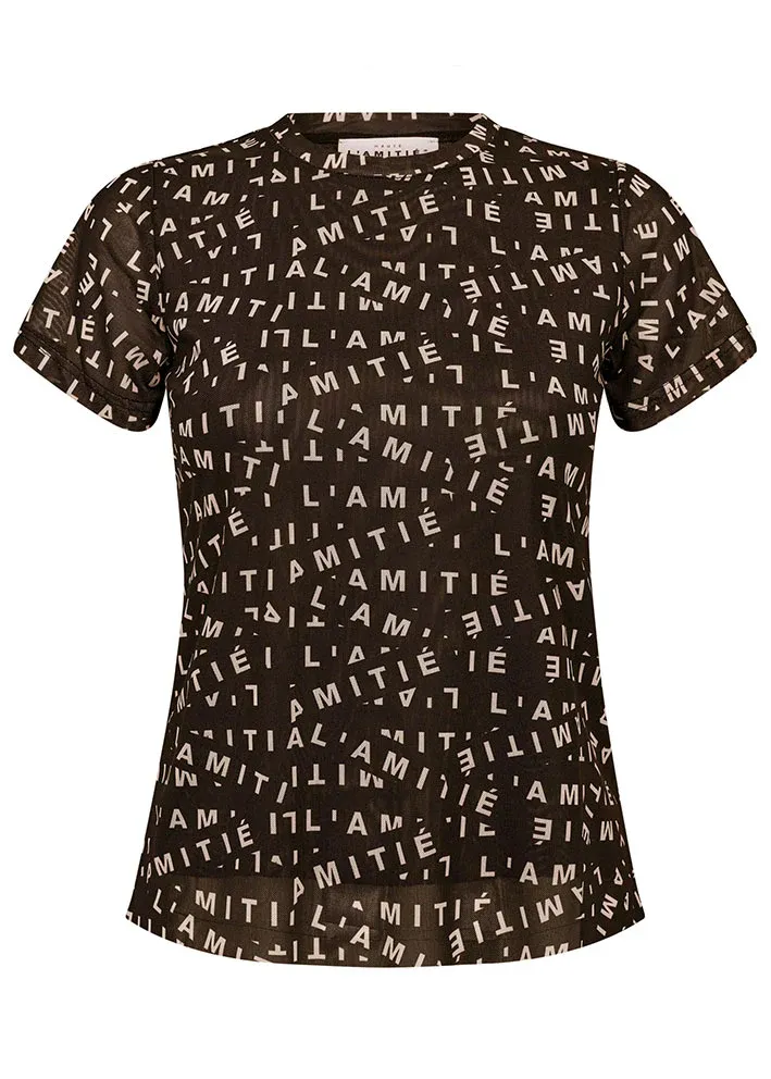L&#39;AMITIÉ Mesh Logo Tee