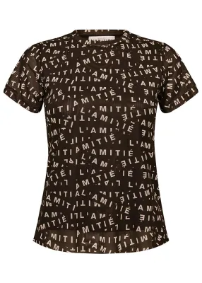 L&#39;AMITIÉ Mesh Logo Tee
